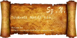 Szabadi Natália névjegykártya